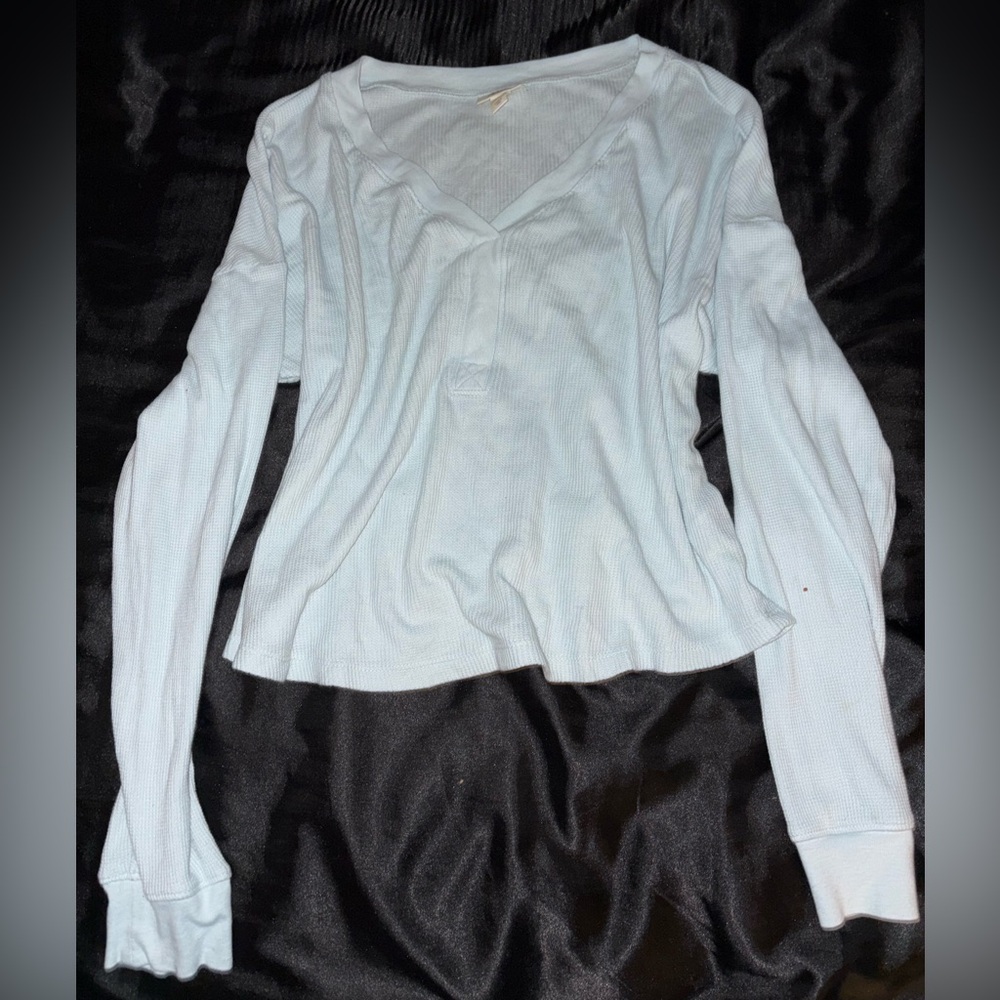 a.n.a Women's Light Gray Long Sleeve Top
